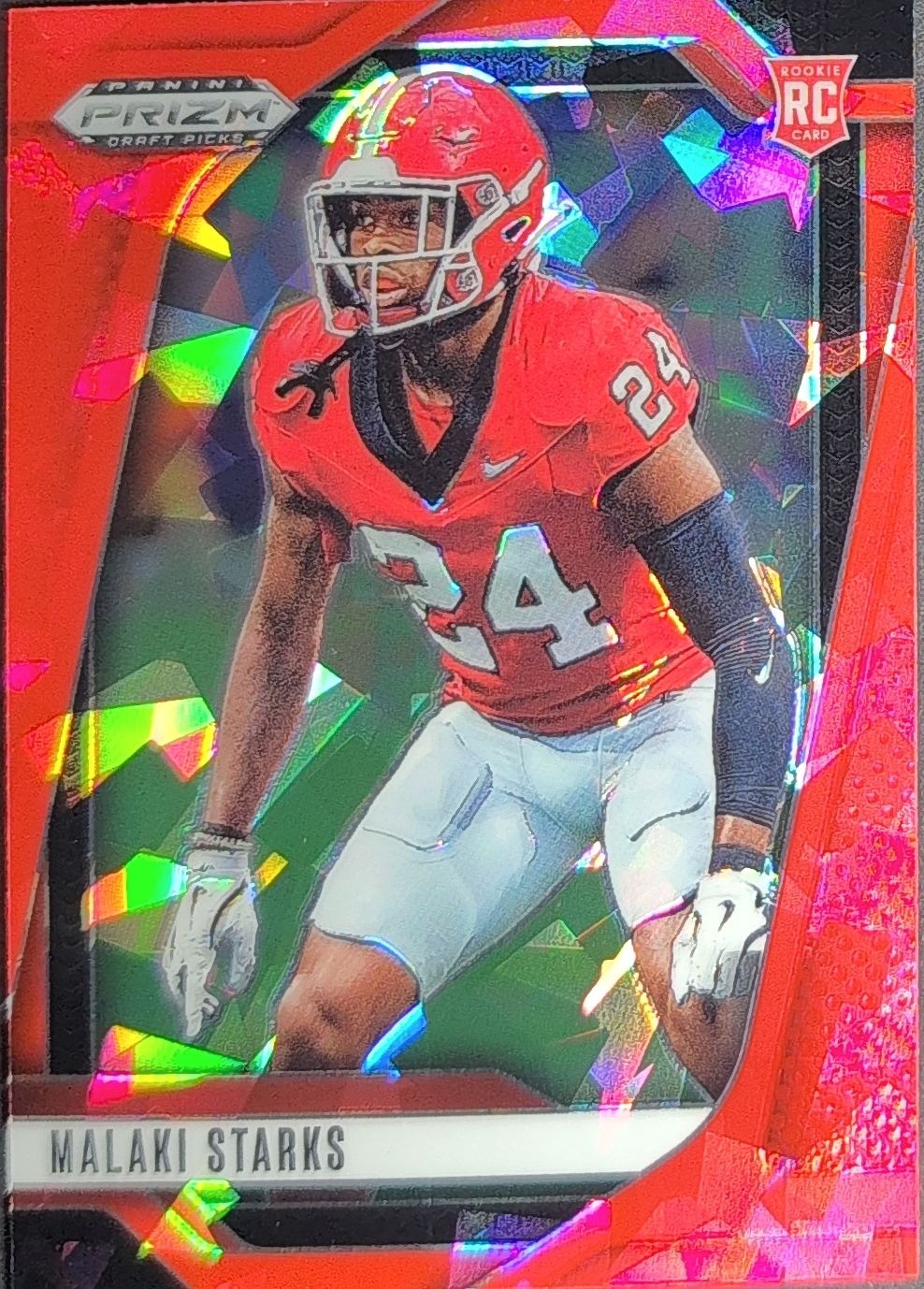 2025 Panini Prizm Draft Picks Malaki Starks #32 Prizms Red Ice Georgia Bulldogs front