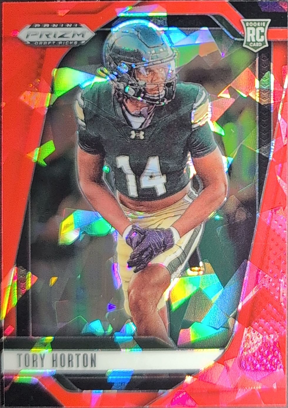 2025 Panini Prizm Draft Picks Tory Horton #24 Prizms Red Ice Colorado State Rams front
