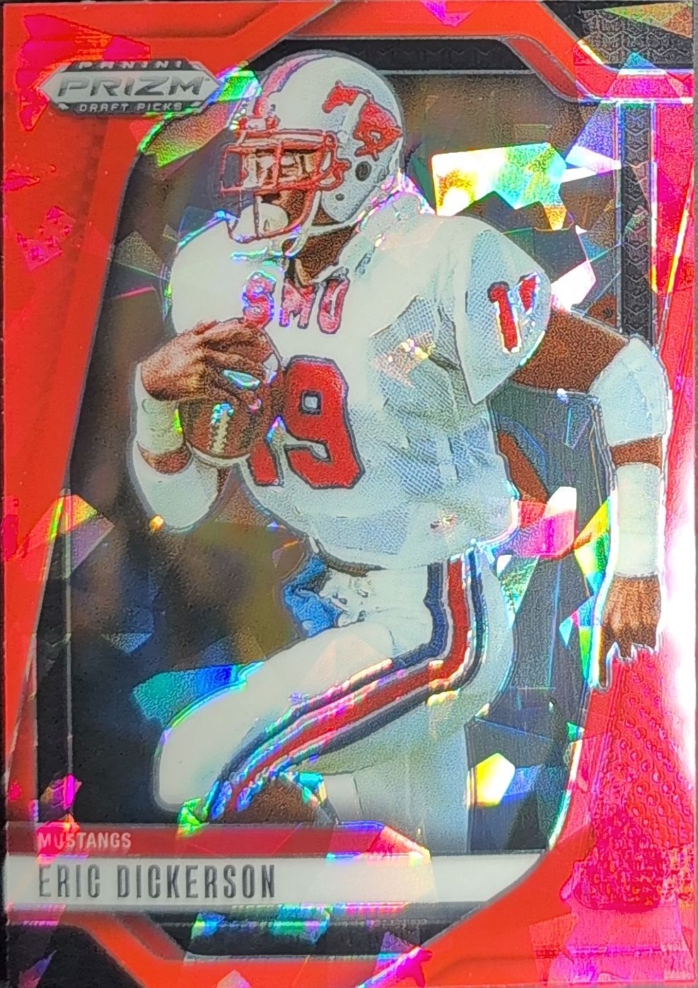 2025 Panini Prizm Draft Picks Eric Dickerson #193 Prizms Gold Ice SMU Mustangs front