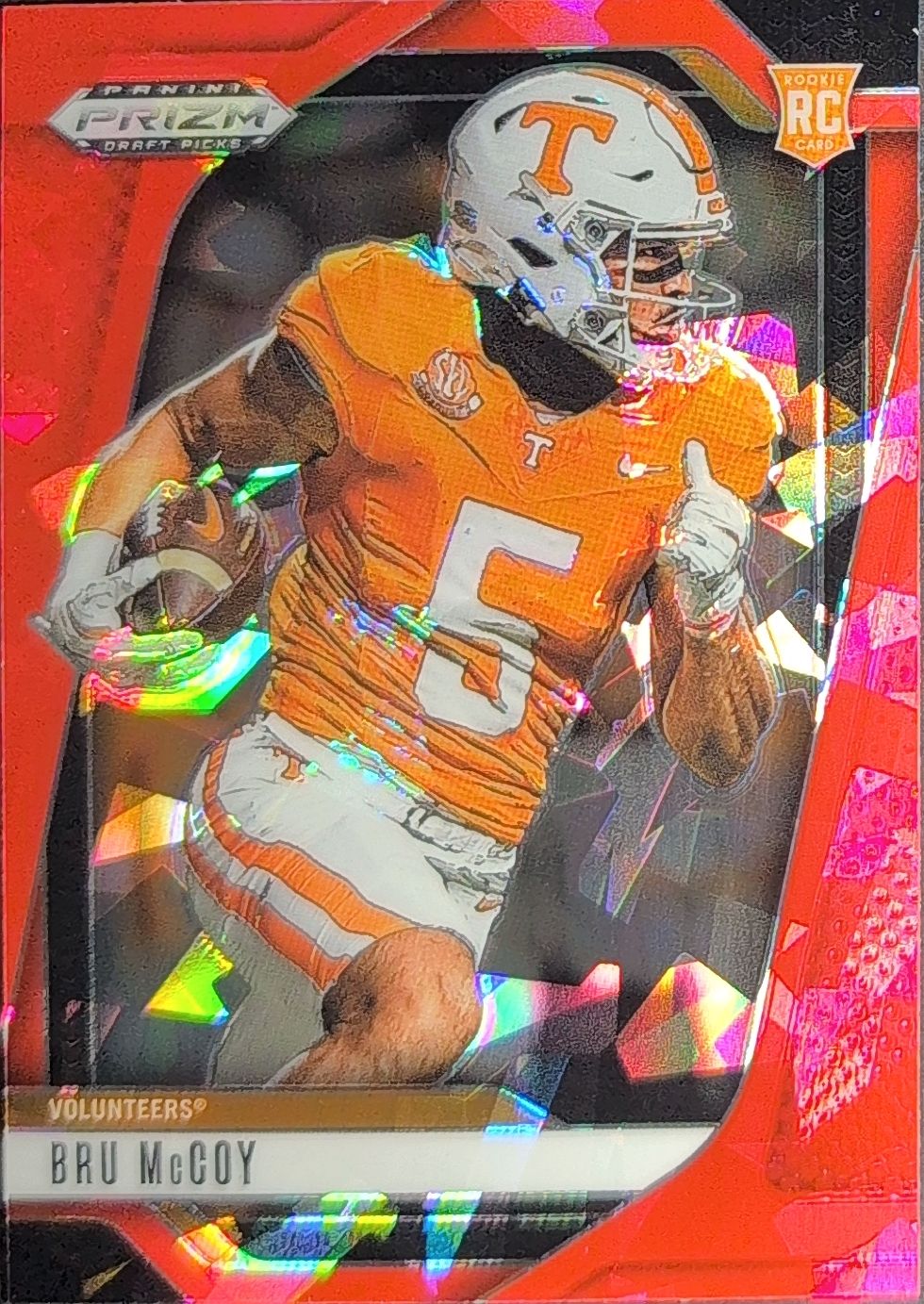 2025 Panini Prizm Draft Picks Bru McCoy #123 Prizms Red Ice Tennessee Volunteers front
