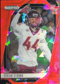 2025 Panini Prizm Draft Picks Dorian Strong #144 Prizms Red Ice Virginia Tech Hokies front