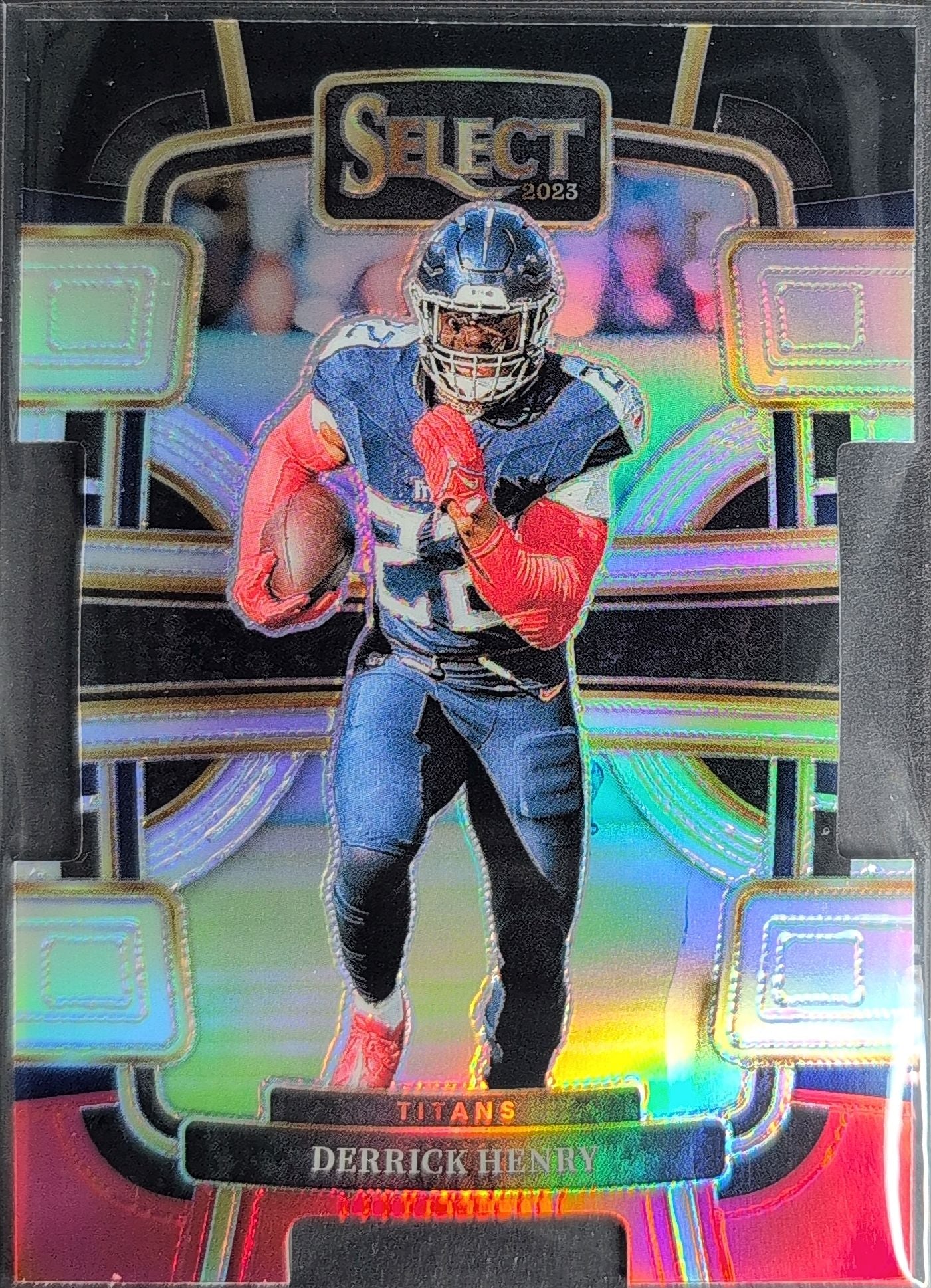 2023 Panini Select Derrick Henry #95 Black and Red Prizms Die Cuts Tennessee Titans front