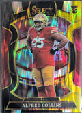 2025 Panini Select Alfred Collins #17 Black and Gold Prizm Shock San Francisco 49ers front