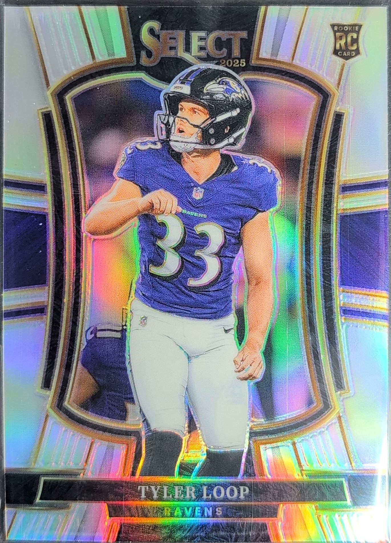 2025 Panini Select Tyler Loop #161 Silver Prizm Baltimore Ravens front