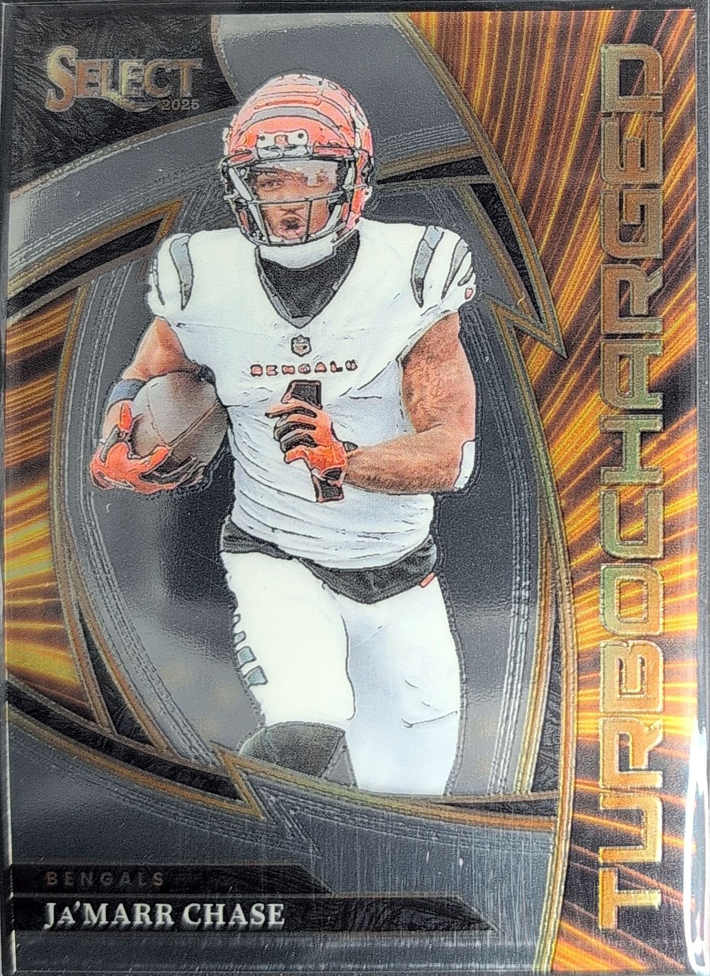 Ja'Marr Chase 2025 Panini Select #15 Turbocharged Cincinnati Bengals - front image