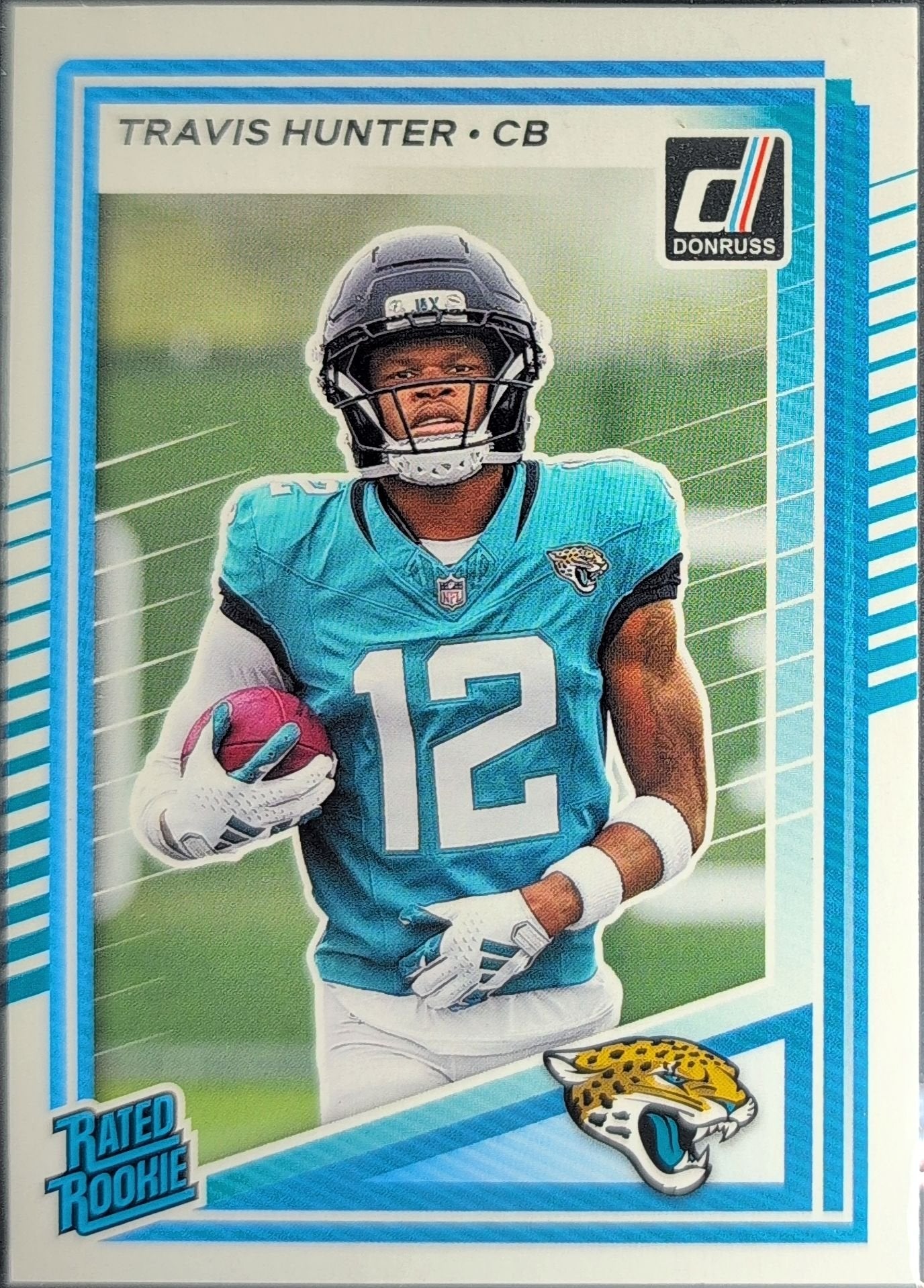 Travis Hunter 2025 Donruss #301 Press Proofs Green Rookie RC Jacksonville Jaguars - front image