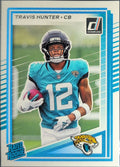 2025 Donruss Travis Hunter #301 Press Proofs Green RC Jacksonville Jaguars front