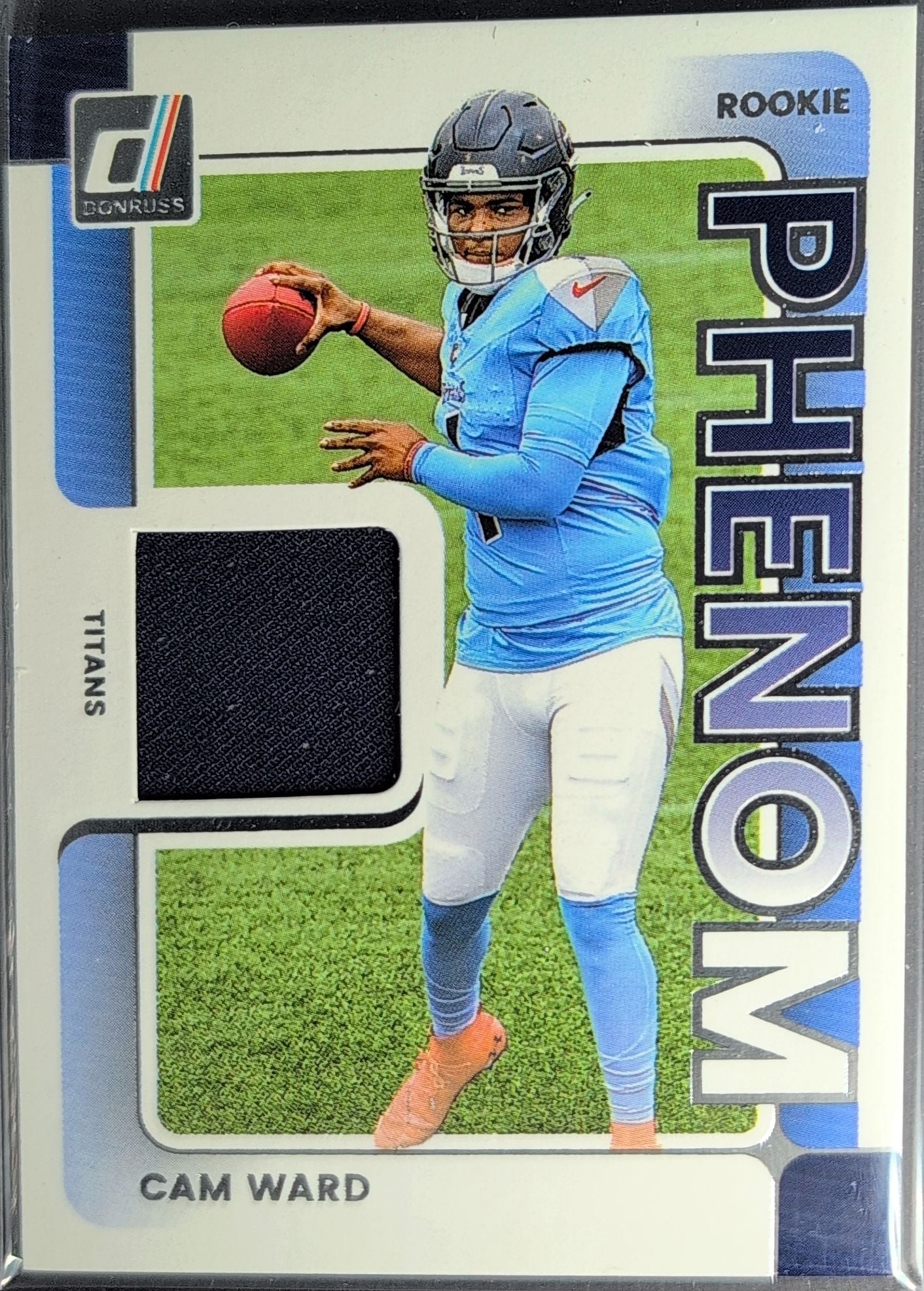 2025 Donruss Cam Ward #RPJ-CWD Rookie Phenom Jerseys MEM Tennessee Titans front