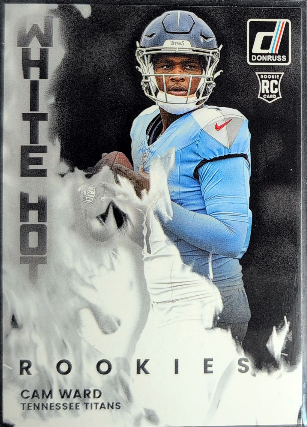 2025 Donruss Cam Ward #WHR-CMW White Hot Rookies Tennessee Titans front
