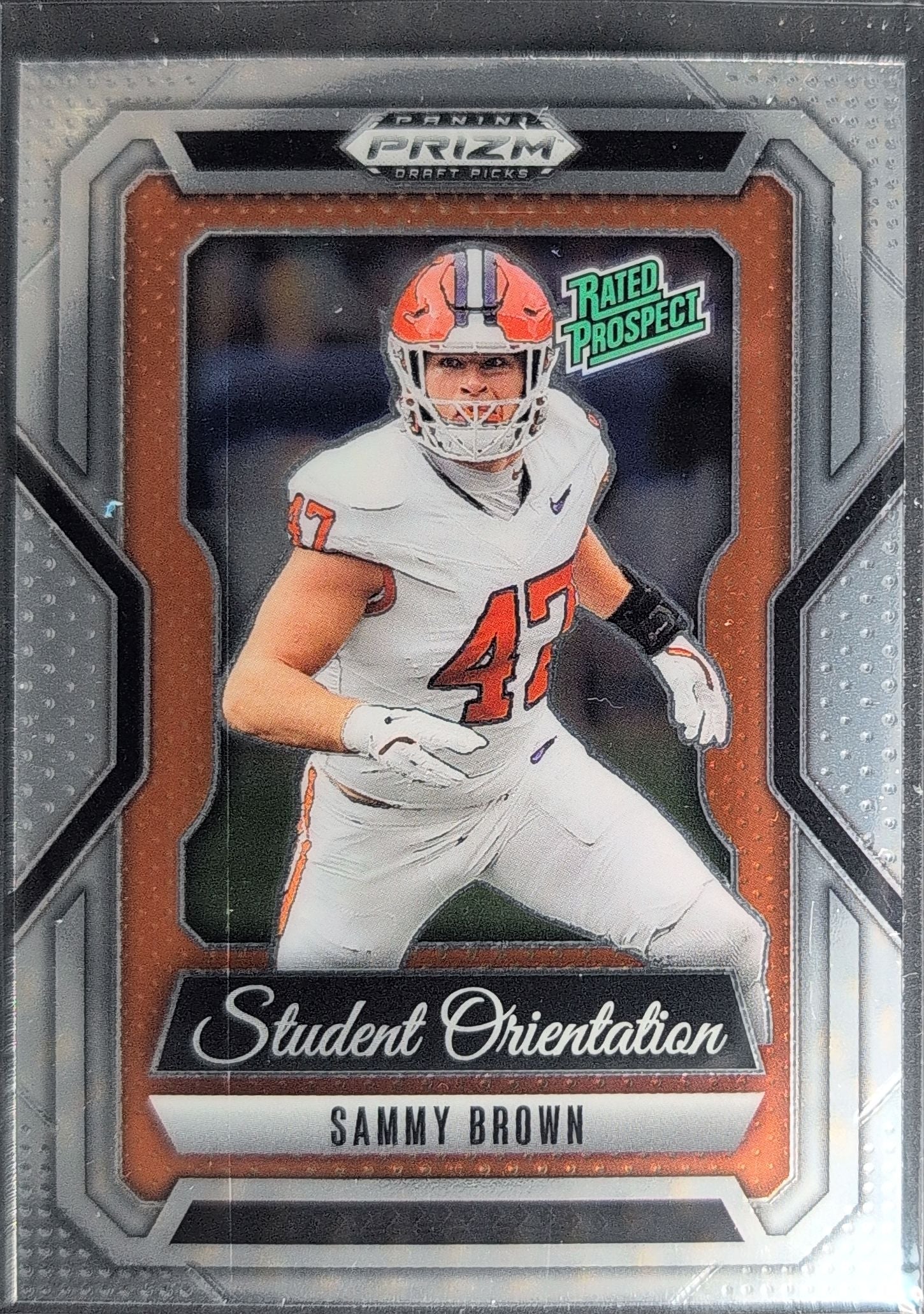 2025 Panini Prizm Draft Picks Sammy Brown #5 Student Orientation Clemson Tigers front