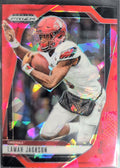 2025 Panini Prizm Draft Picks Lamar Jackson #177 Prizms Red Ice Louisville Cardinals front