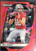 2025 Panini Prizm Draft Picks Will Howard #83 Prizms Red Ice Ohio State Buckeyes front