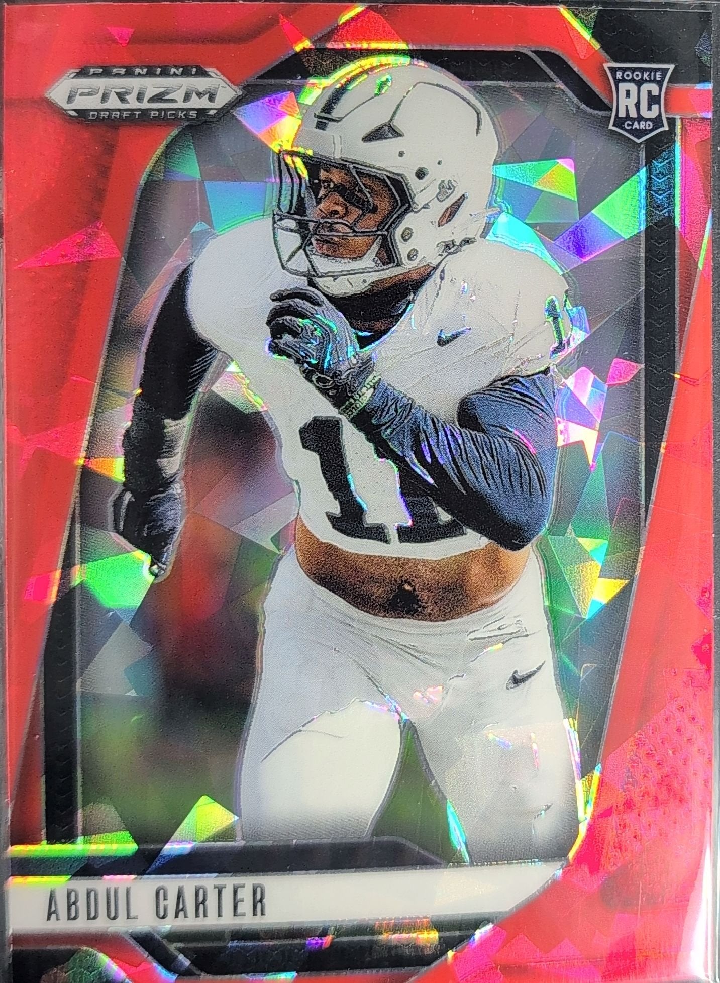 Abdul Carter 2025 Panini Prizm Draft Picks #102 Prizms Red Ice Penn State Nittany Lions - front image