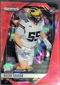 2025 Panini Prizm Draft Picks Mason Graham #63 Prizms Red Ice Michigan Wolverines front