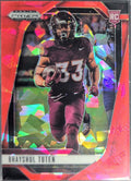 2025 Panini Prizm Draft Picks Bhayshul Tuten #66 Prizms Red Ice Virginia Tech Hokies front