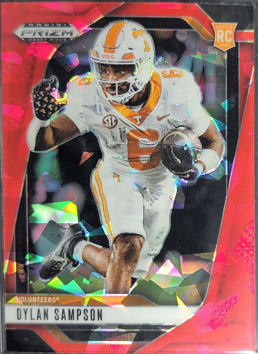 2025 Panini Prizm Draft Picks Dylan Sampson #122 Prizms Red Ice Tennessee Volunteers front