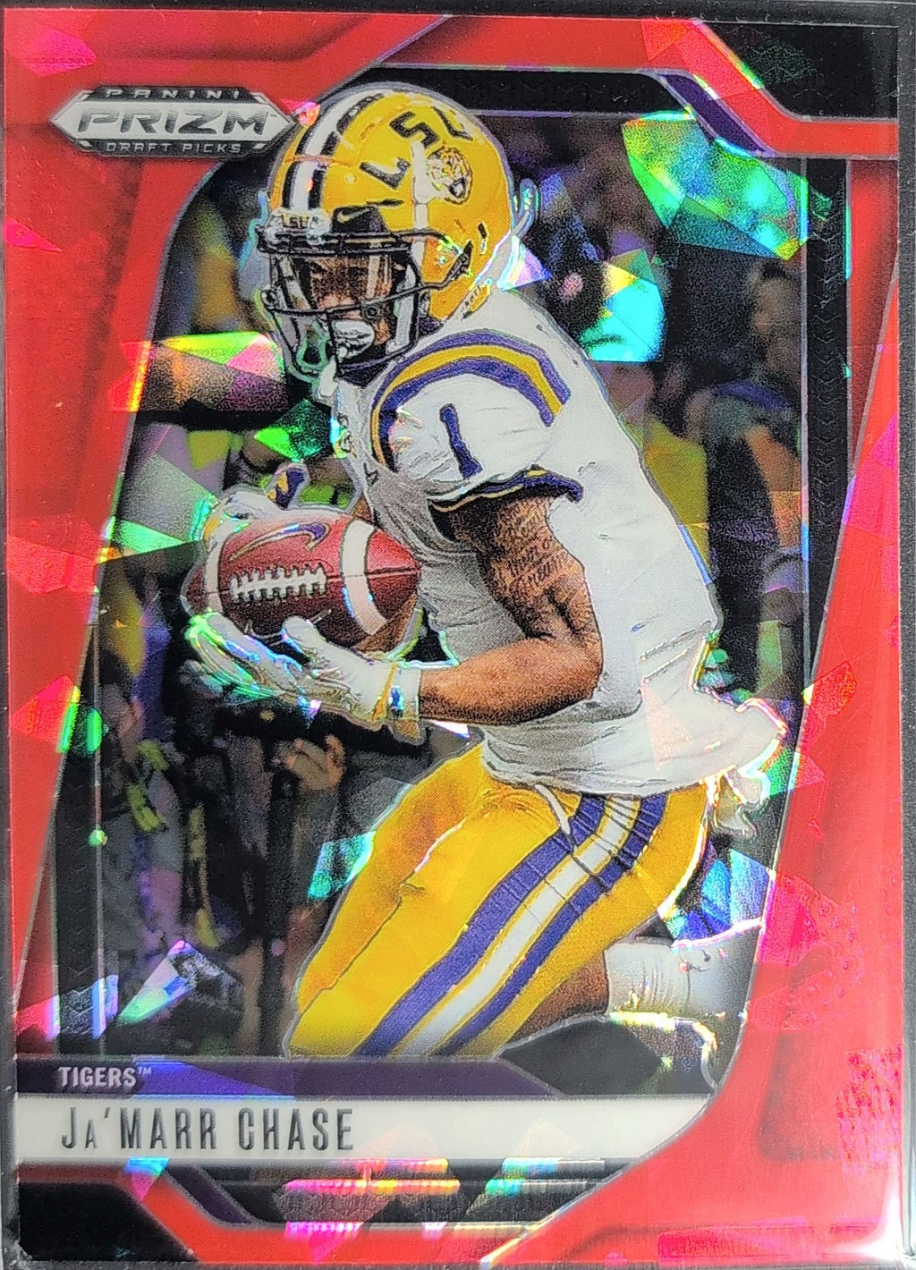 2025 Panini Prizm Draft Picks Ja'Marr Chase #180 Prizms Red Ice LSU Tigers front