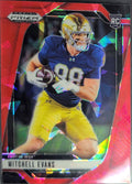 2025 Panini Prizm Draft Picks Mitchell Evans #78 Prizms Red Ice Notre Dame Fighting Irish front