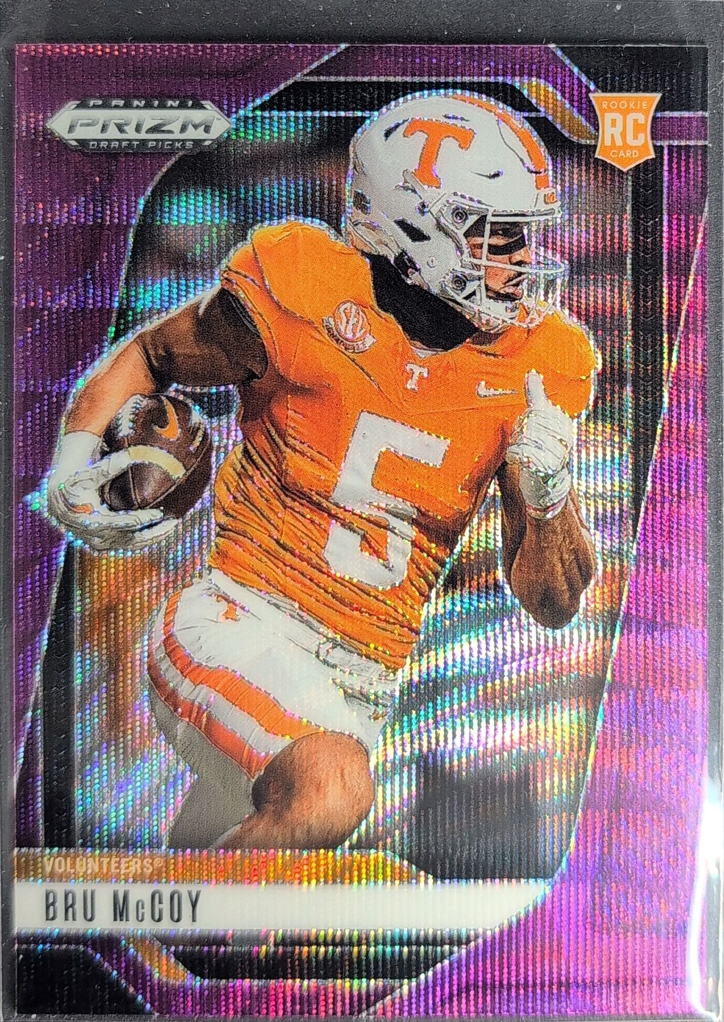 2025 Panini Prizm Draft Picks Bru McCoy #123 Prizms Purple Wave Tennessee Volunteers front