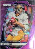 2025 Panini Prizm Draft Picks Joe Montana #184 Prizms Purple Wave Notre Dame Fighting Irish front