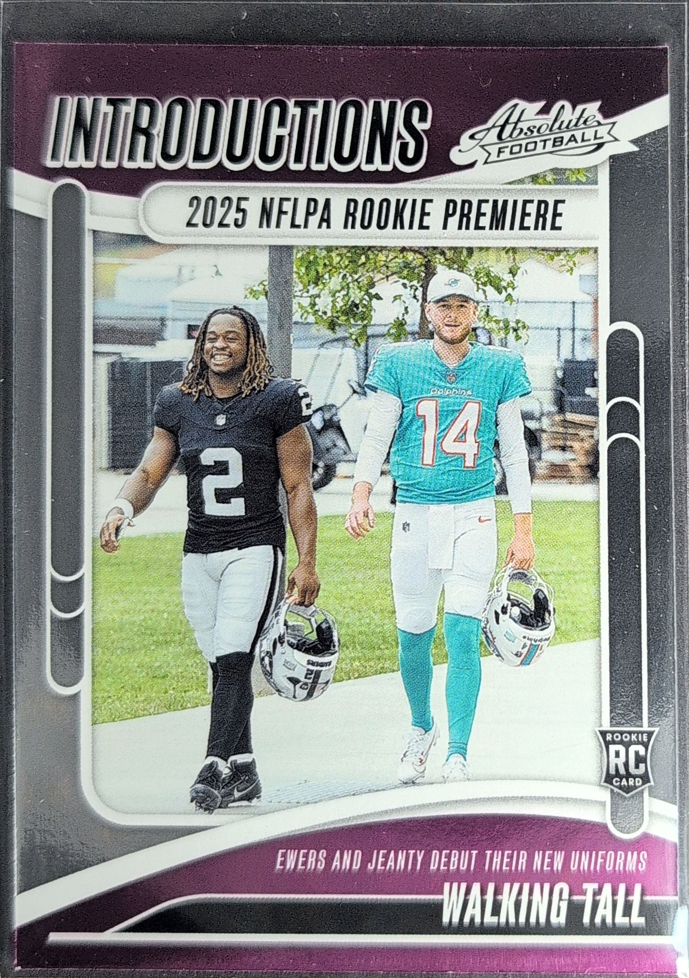 2025 Panini Absolute Walking Tall #I-QES Introductions Raiders/Dolphins front
