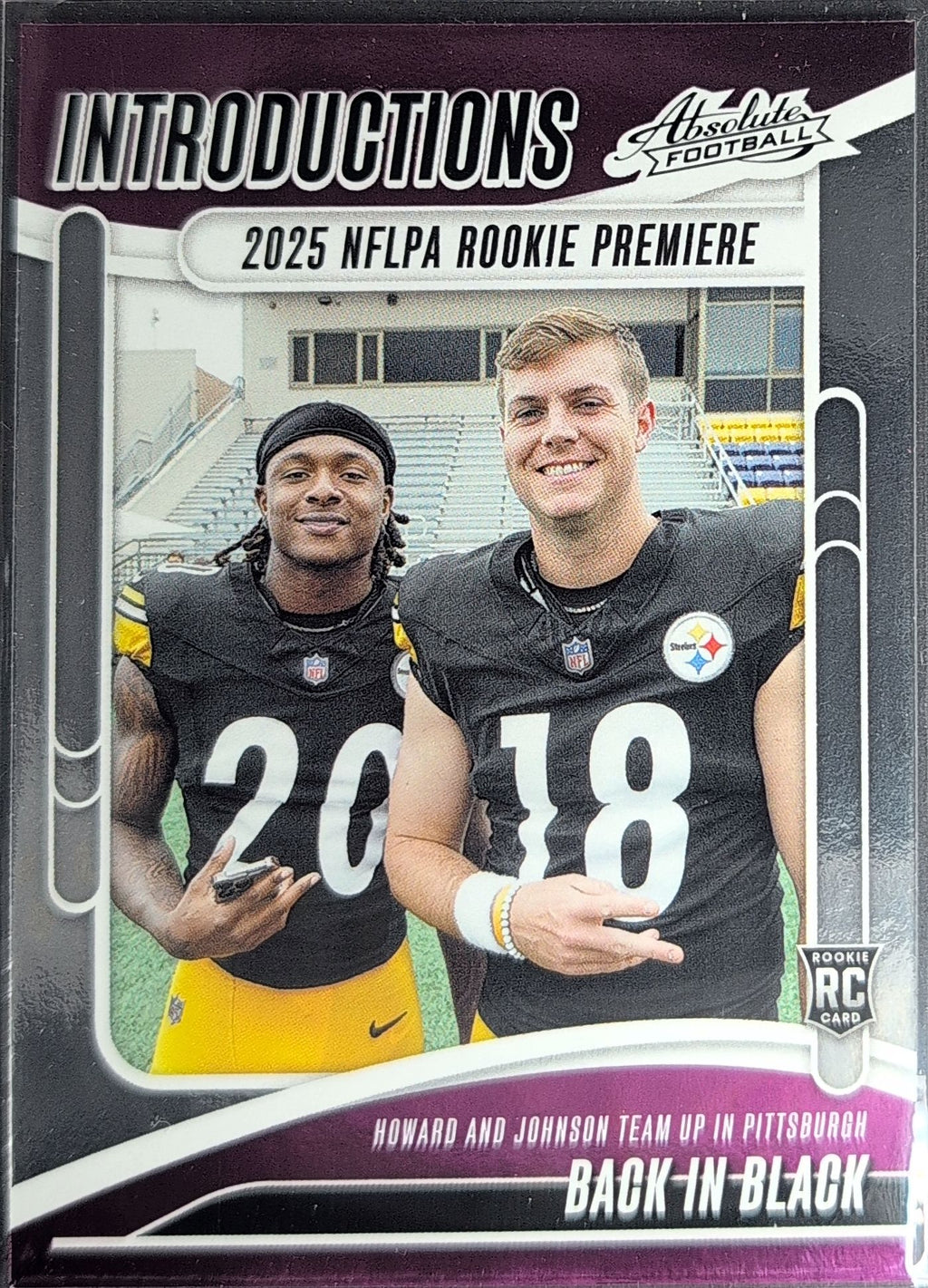 2025 Panini Absolute Back In Black #I-WHD Introductions Pittsburgh Steelers front