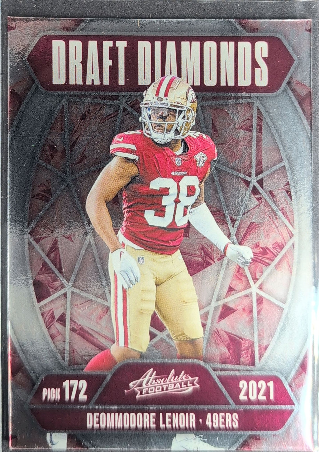 2025 Panini Absolute Deommodore Lenoir #DD-DLR Draft Diamonds San Francisco 49ers front