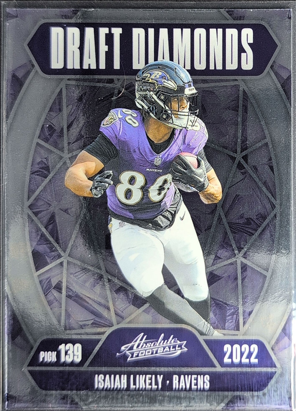 2025 Panini Absolute Isaiah Likely #DD-ILY Draft Diamonds Baltimore Ravens front