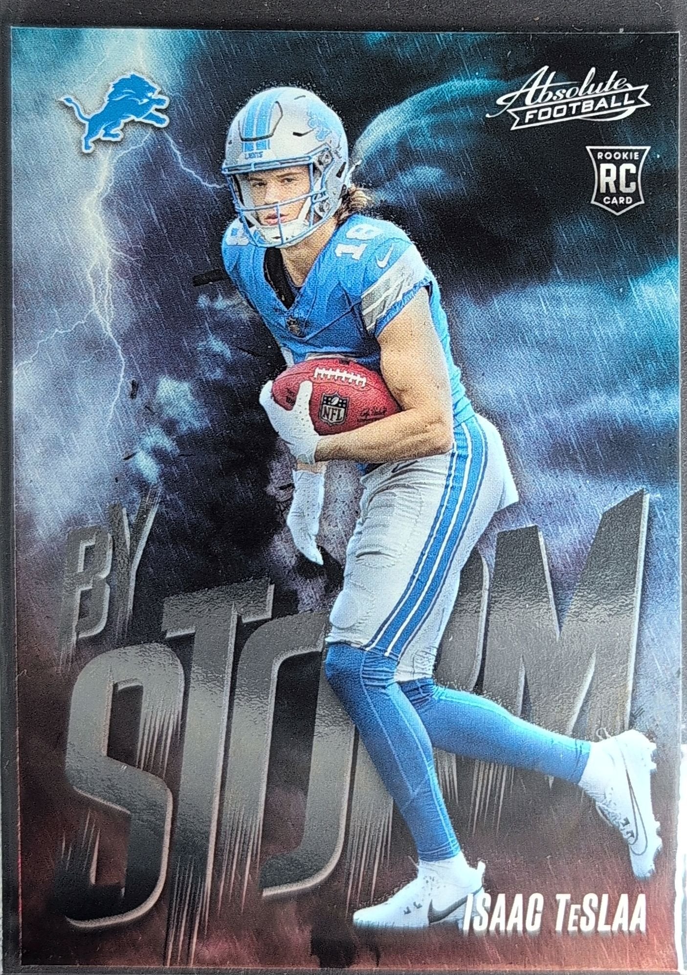 Isaac TeSlaa 2025 Panini Absolute #5 By Storm Detroit Lions - front image