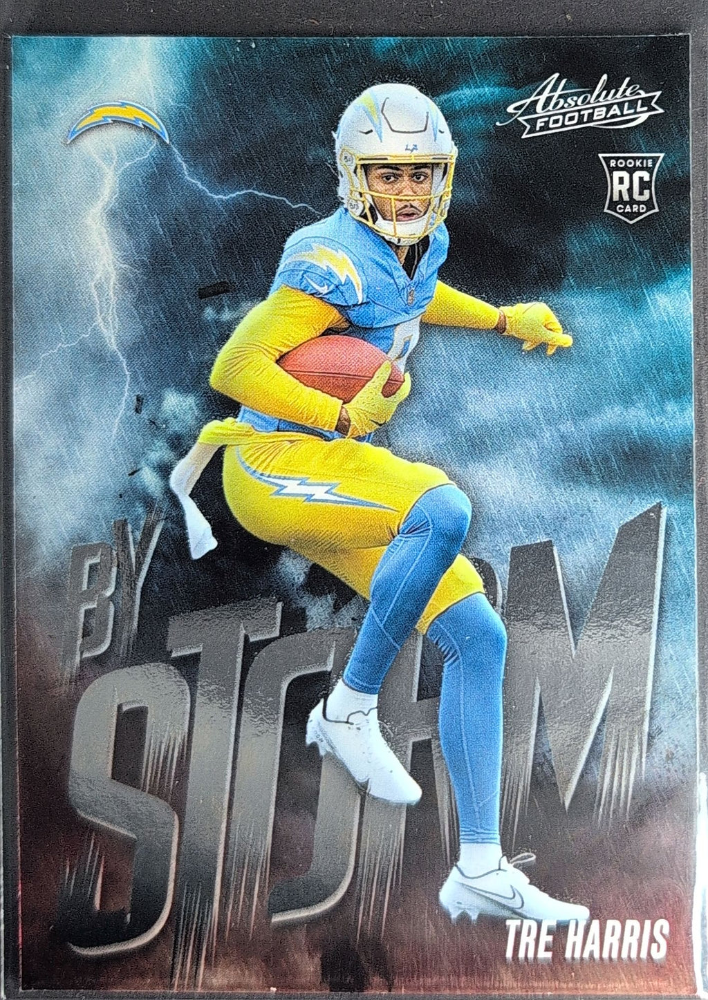 2025 Panini Absolute Tre Harris #18 By Storm Los Angeles Chargers front