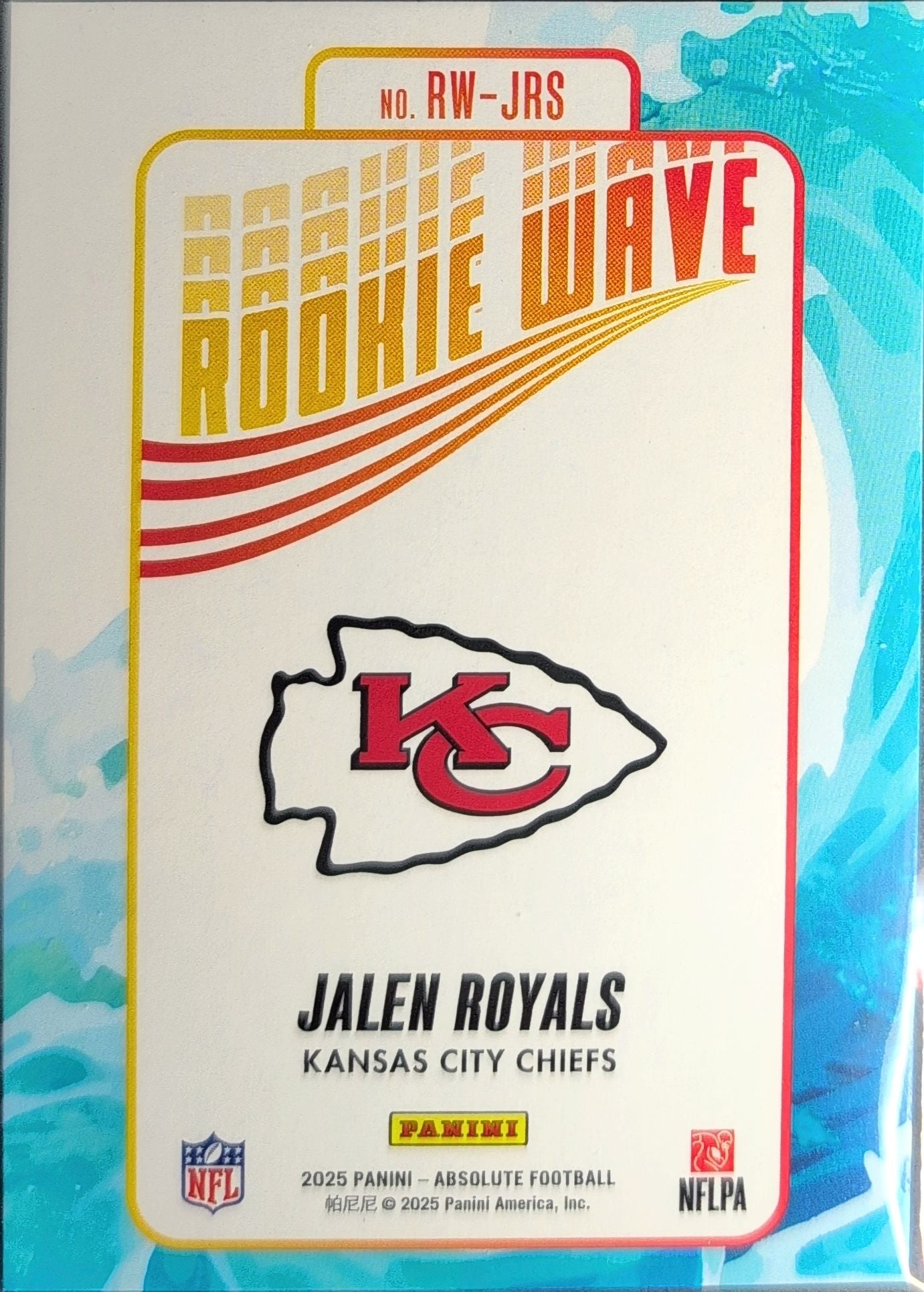 2025 Panini Absolute Jalen Royals #RW-JRS Rookie Wave Kansas City Chiefs back