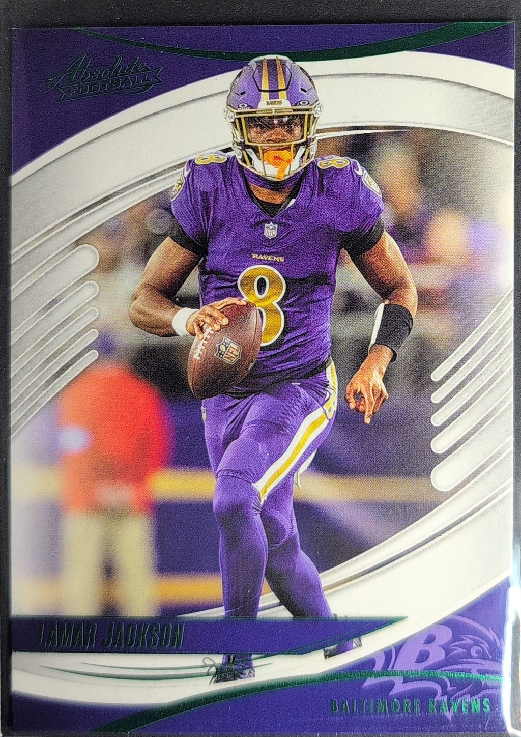 2025 Panini Absolute Lamar Jackson #97 Green Baltimore Ravens front