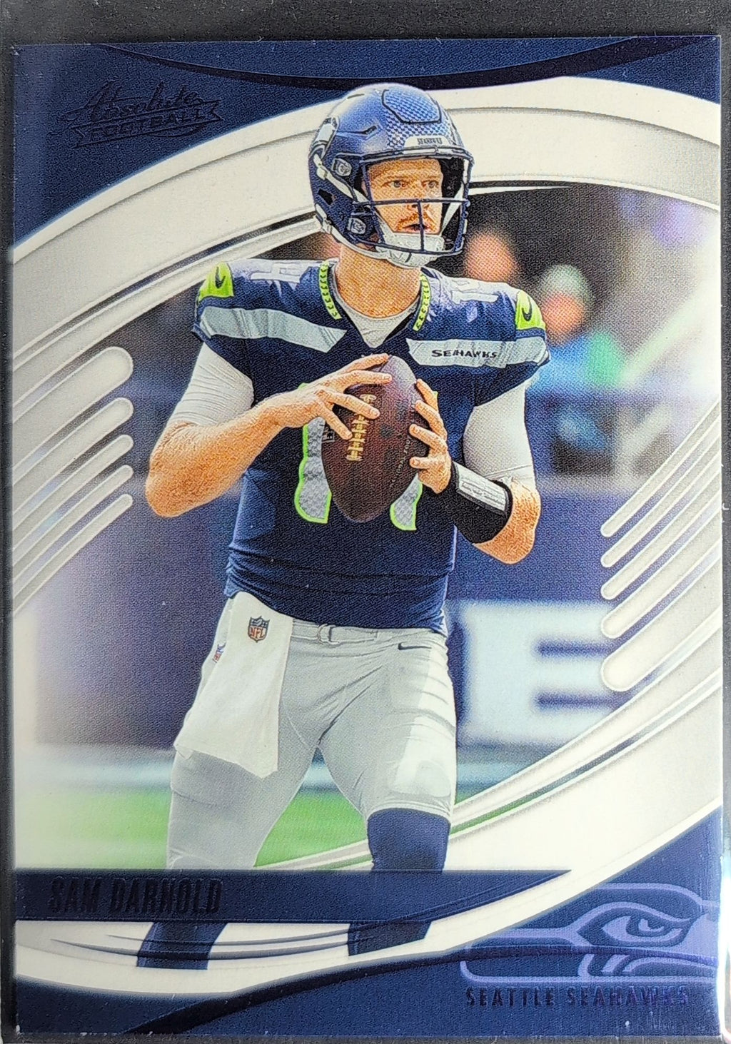 2025 Panini Absolute Sam Darnold #8 Black Seattle Seahawks front