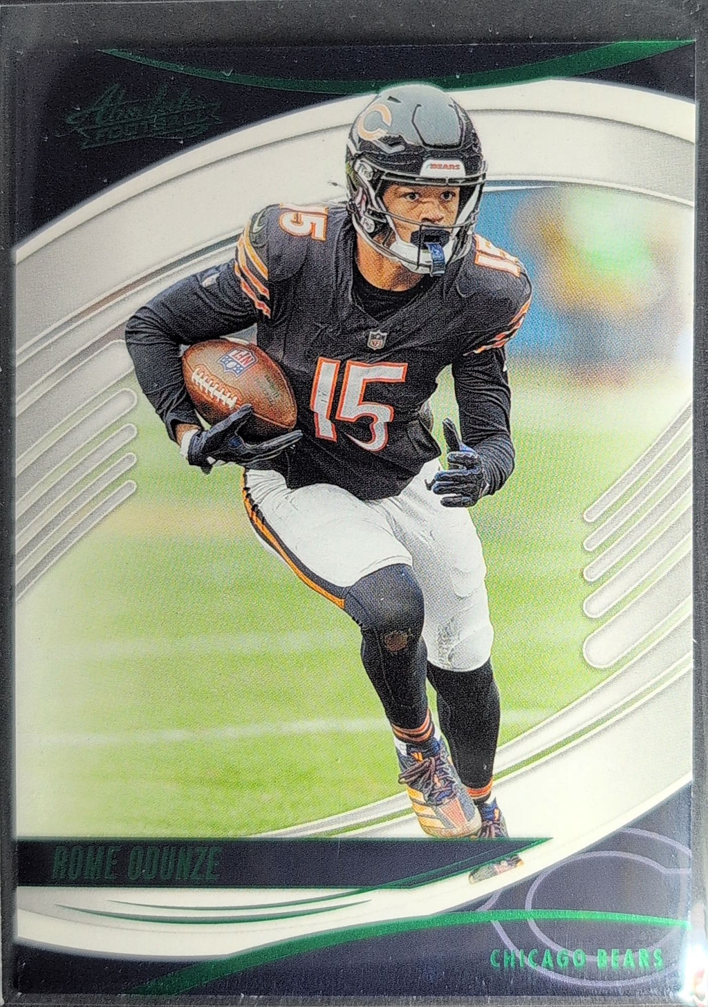 2025 Panini Absolute Rome Odunze #72 Green Chicago Bears front