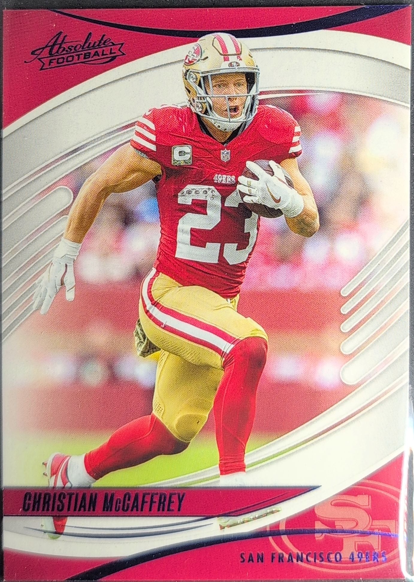 2025 Panini Absolute Christian McCaffrey #49 Purple San Francisco 49ers front