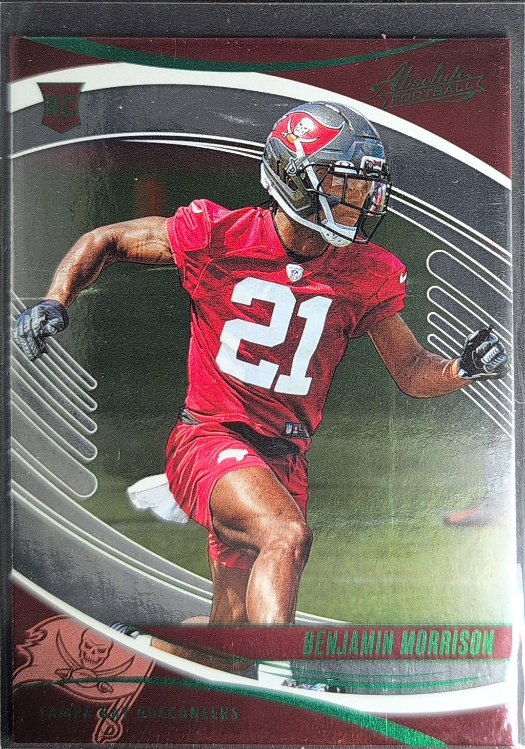 2025 Panini Absolute Benjamin Morrison #108 Green RC Tampa Bay Buccaneers front