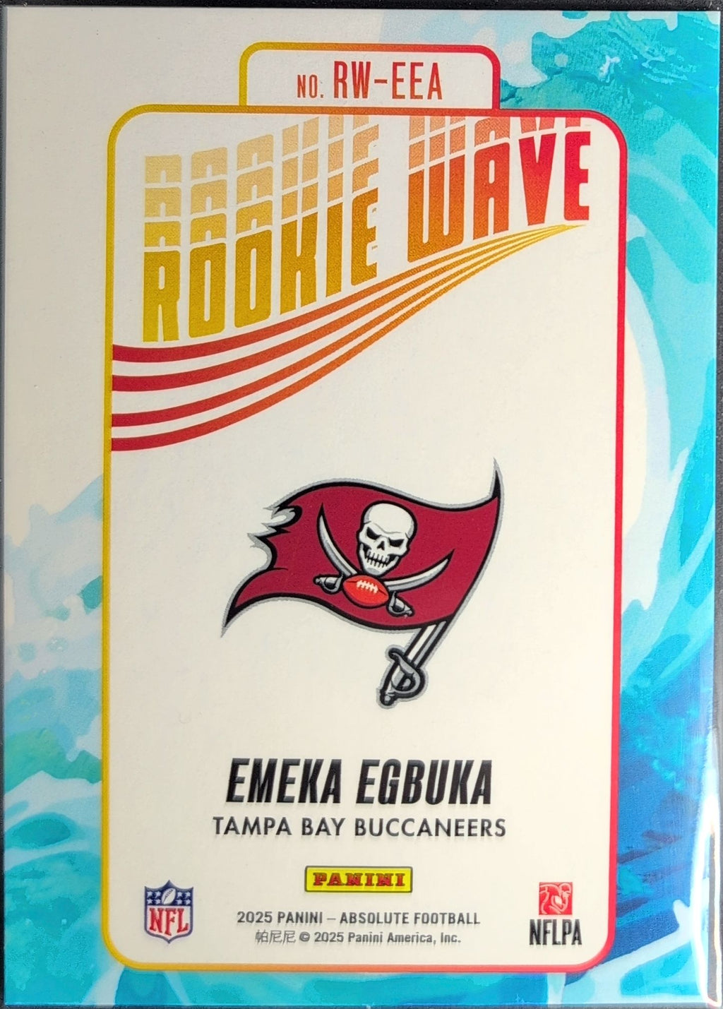 2025 Panini Absolute Emeka Egbuka #RW-EEA Rookie Wave Tampa Bay Buccaneers back