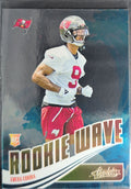 2025 Panini Absolute Emeka Egbuka #RW-EEA Rookie Wave Tampa Bay Buccaneers front