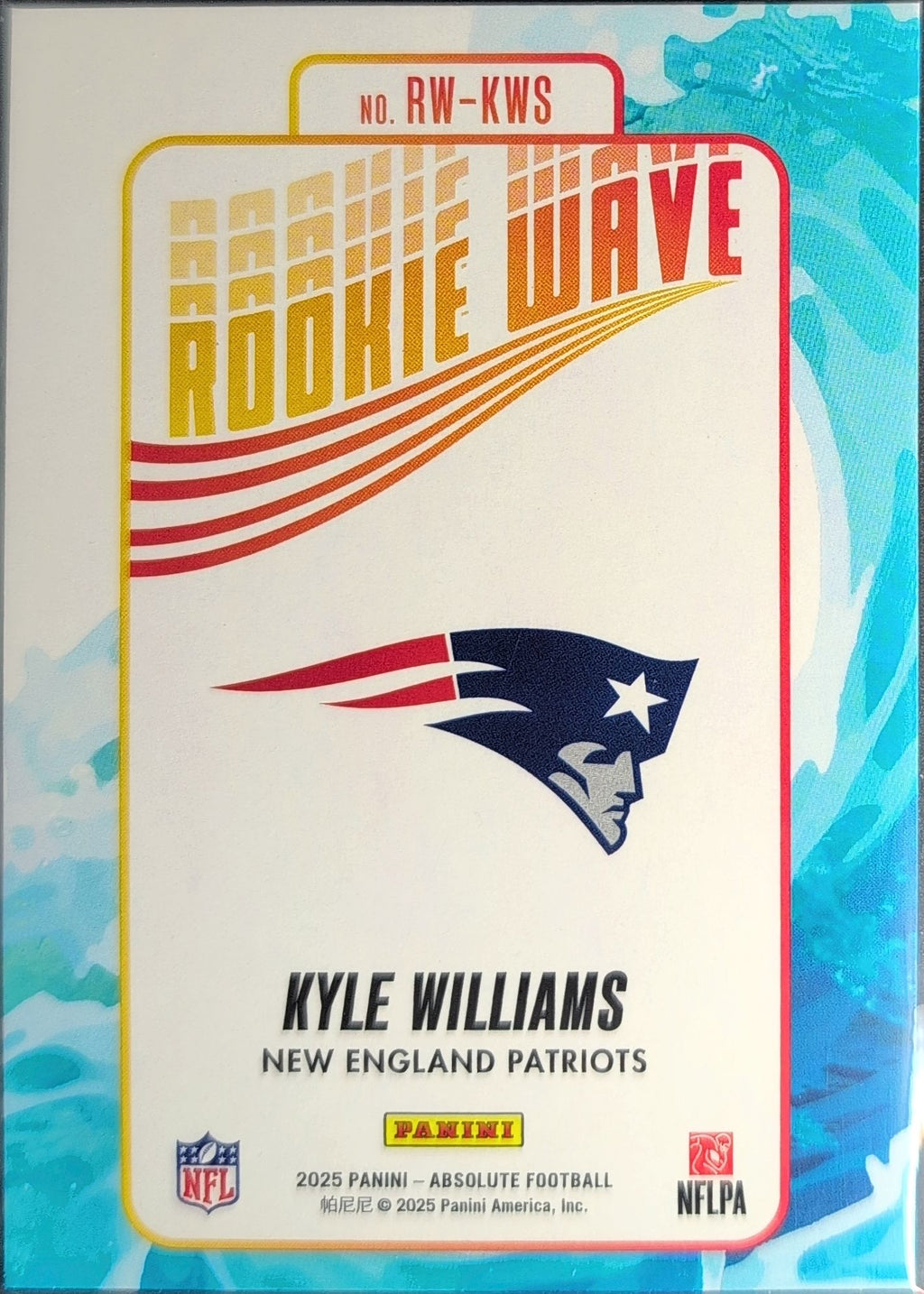 2025 Panini Absolute Kyle Williams #RW-KWS Rookie Wave New England Patriots back