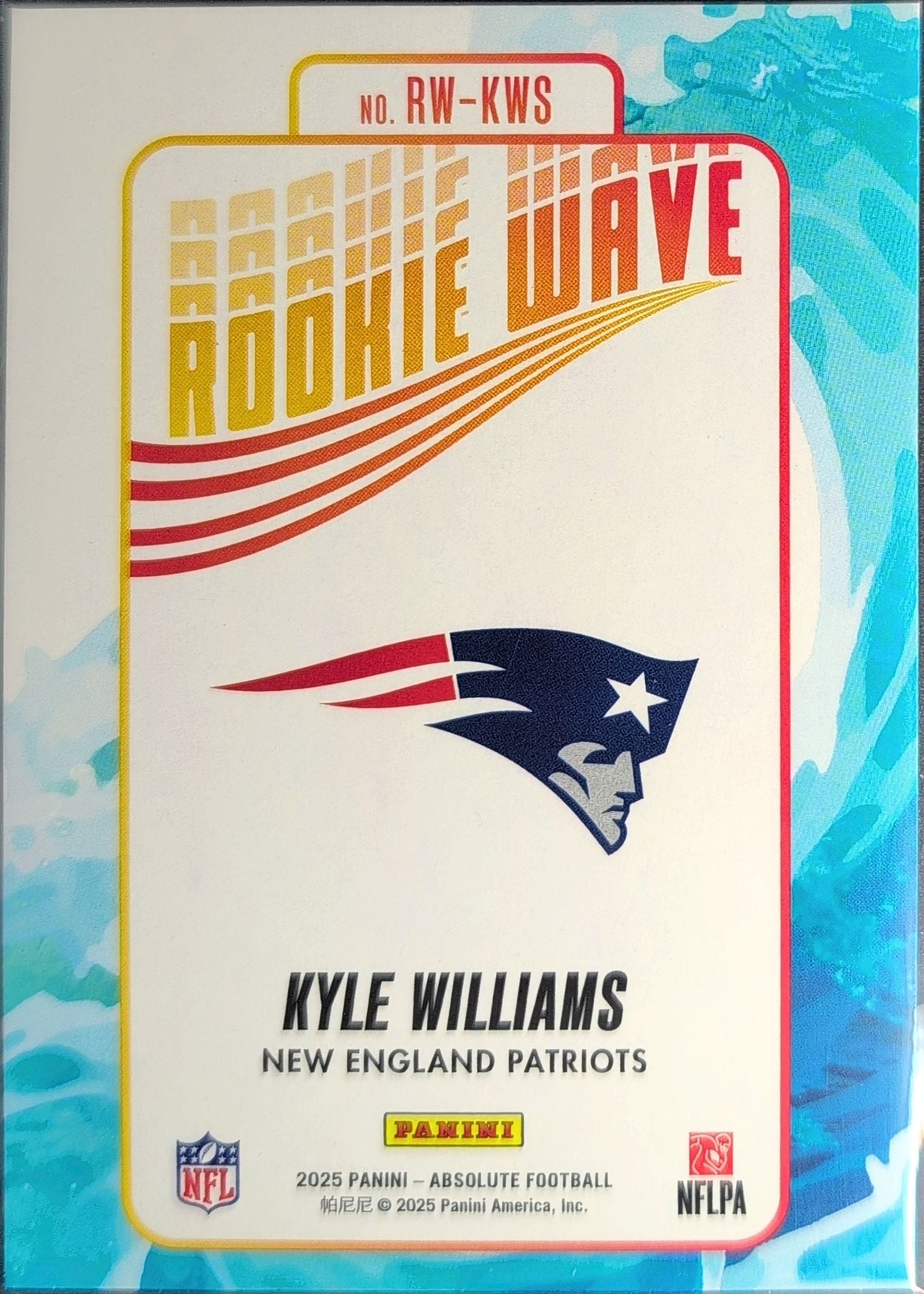 2025 Panini Absolute Kyle Williams #RW-KWS Rookie Wave New England Patriots back