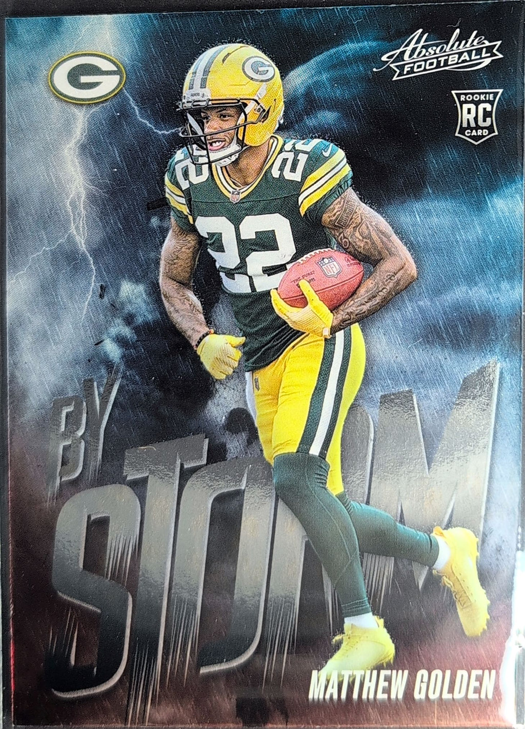 2025 Panini Absolute Matthew Golden #11 By Storm Green Bay Packers front