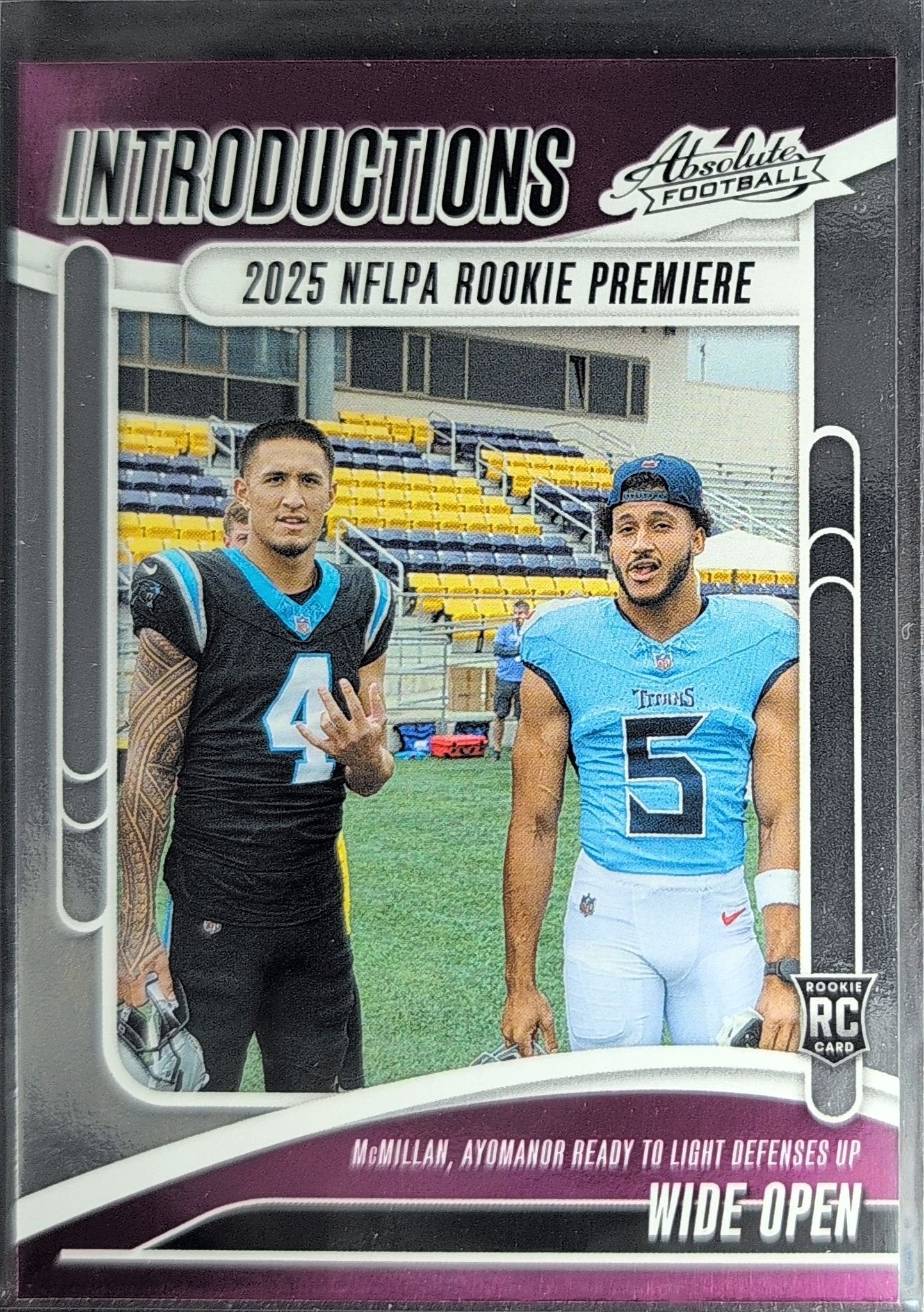 Wide Open 2025 Panini Absolute #I-TMN Introductions Carolina Panthers - front image