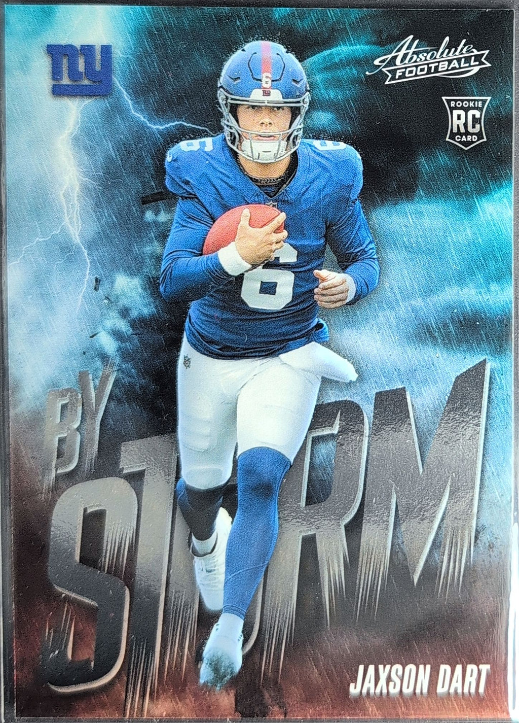 2025 Panini Absolute Jaxson Dart #7 By Storm New York Giants front