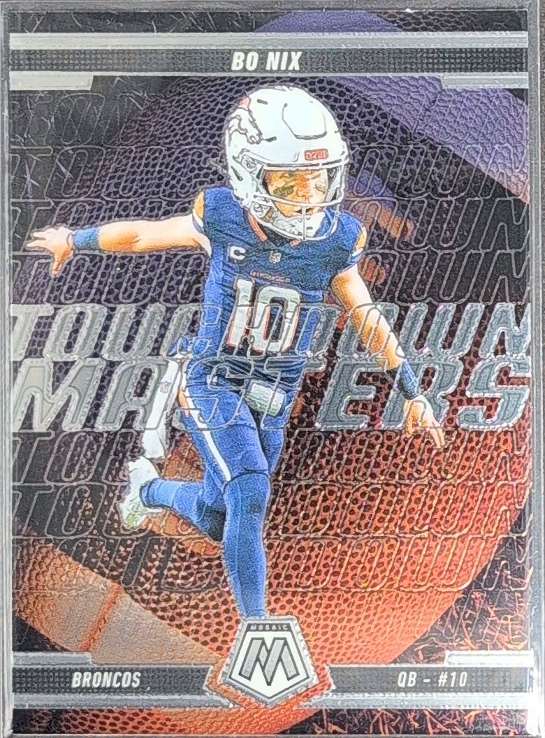 2025 Panini Mosaic Bo Nix #1 Touchdown Masters Denver Broncos front