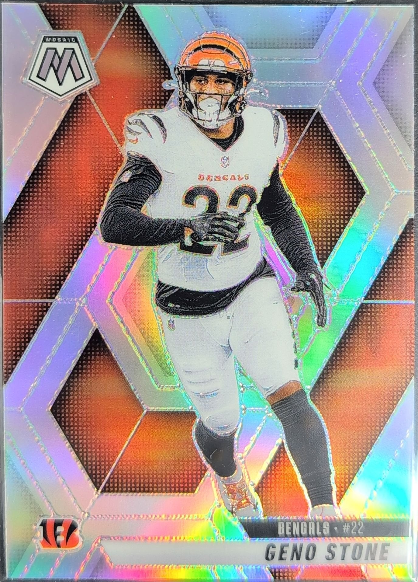 Geno Stone 2025 Panini Mosaic #186 Silver Cincinnati Bengals - front image