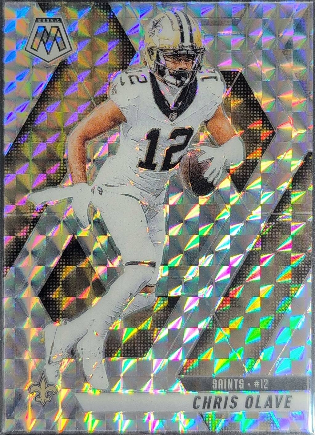 2025 Panini Mosaic Chris Olave #92 New Orleans Saints front