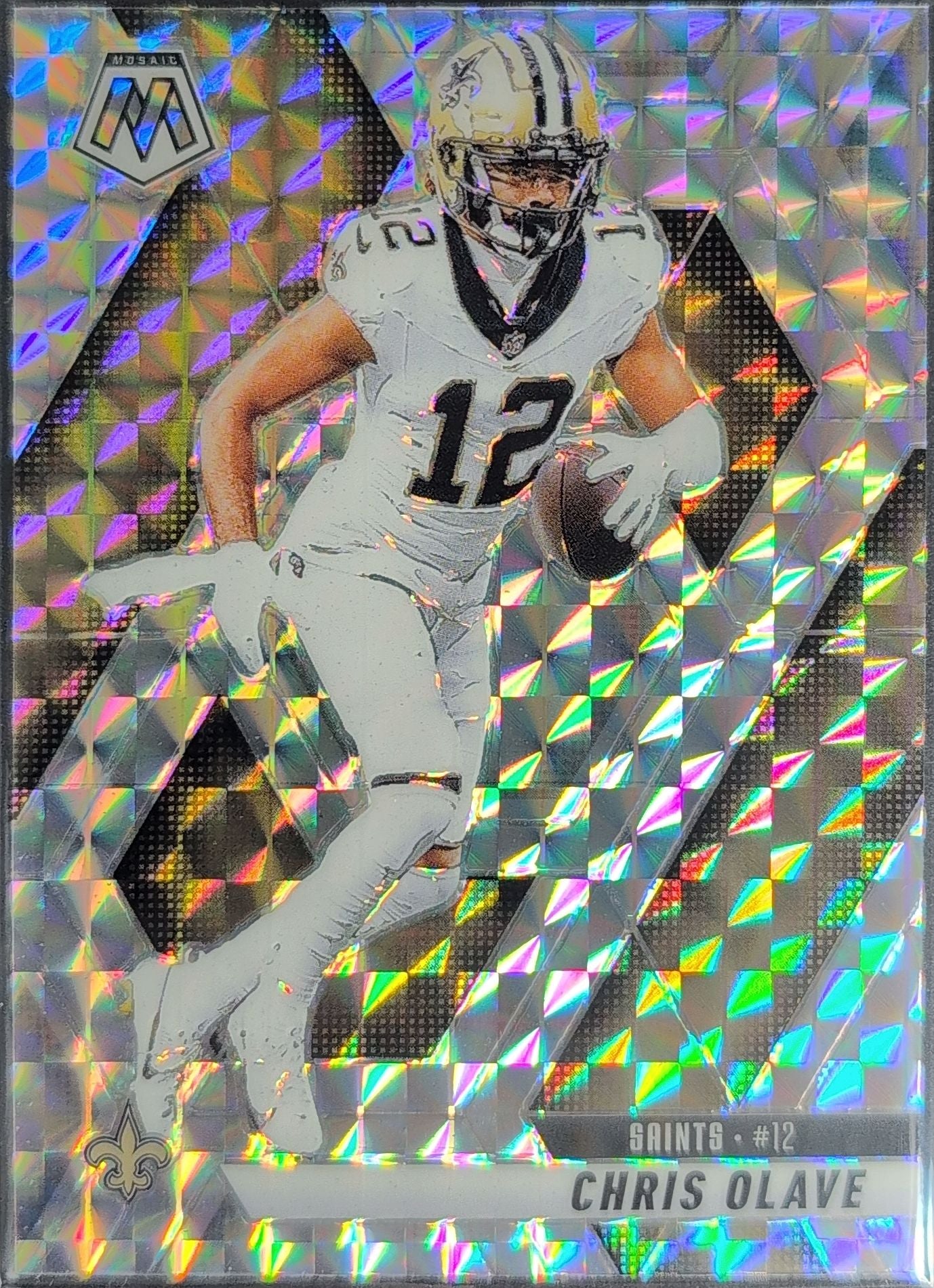 2025 Panini Mosaic Chris Olave #92 New Orleans Saints front