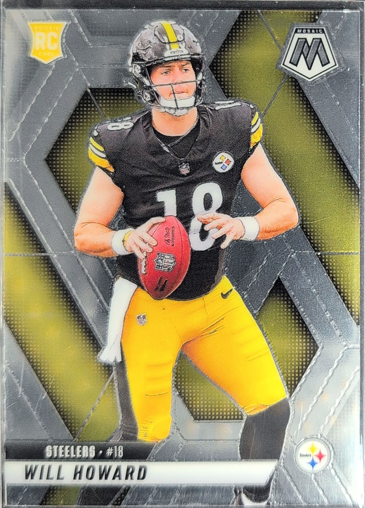 2025 Panini Mosaic Will Howard #318 RC Pittsburgh Steelers front