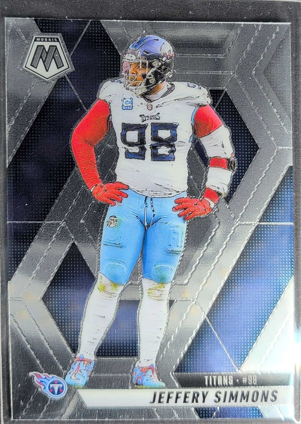 2025 Panini Mosaic Jeffery Simmons #81 Tennessee Titans front
