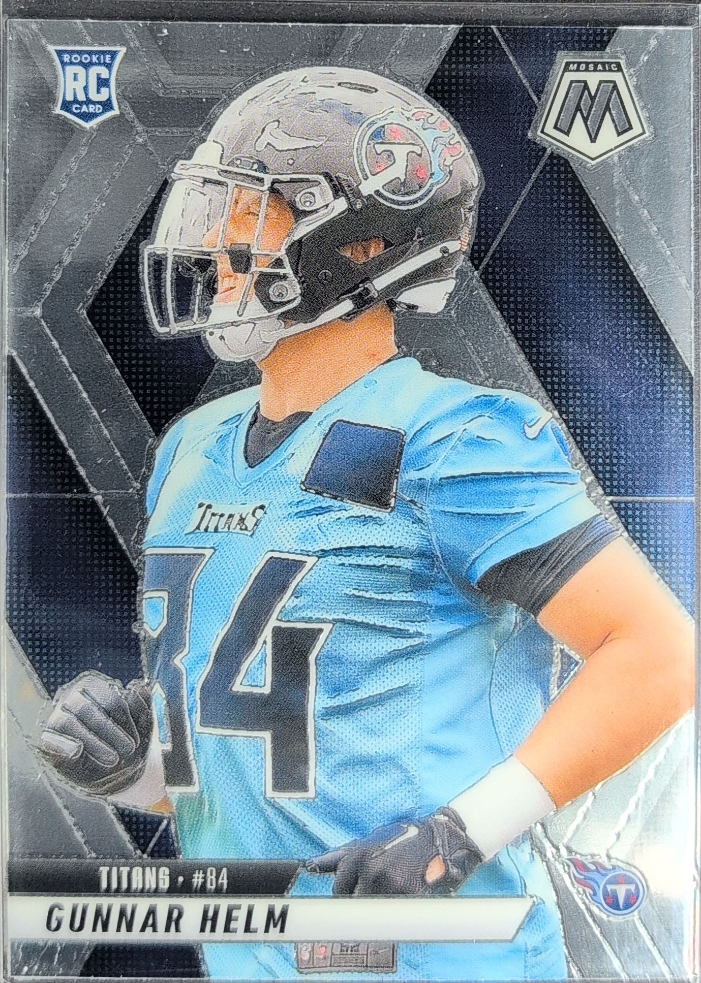 2025 Panini Mosaic Gunnar Helm #394 RC Tennessee Titans front